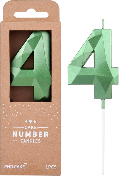 PHD CAKE 2.76 Inch Crystal Black 9 Number Birthday Candles, Black Number Candles, Cake Number Candles, Party Celebration