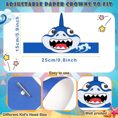 Gersoniel 24 Pcs Party Hats for Kids Paper Headbands Crown for Boys Girls, Birthday Party Decoration Favors