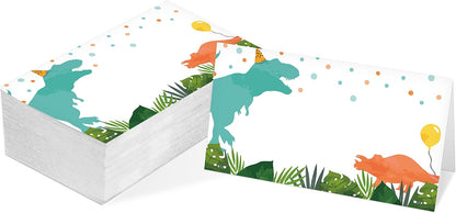 Table Place Card, Jungle Safari Animals Themed Tent Style Cards, Pack of 25 Half-Fold Reception Place Card, Gold Wild Animal Food Labels, Perfect for Baby Shower, Birthday Party C08