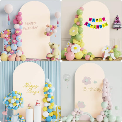 Wokceer 7.2 FT Wedding Arch Backdrop Stand and White Arch Cover, Metal Arch Stand with Arch Stand Cover for Birthday Party Wedding Ceremony Bridal Baby Shower Event Decor