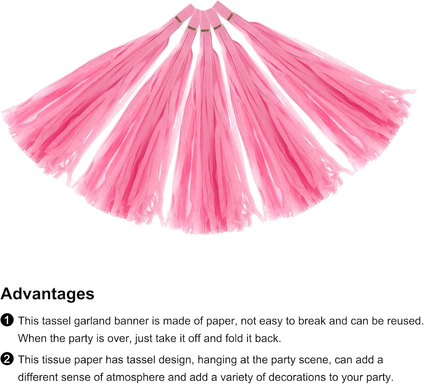 MECCANIXITY 20Pcs Light Blue Tassel Garland Banner with Rope Tissue Paper Tassels Party DIY Kits for Anniversary Wedding Birthday Party