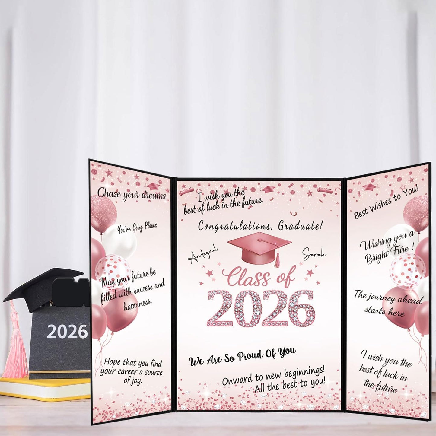 QIYANPAX Graduation Guest Book 2026, Blue and Gold Graduation Decorations Class of 2026, Graduation Signature Book, Congrats Grad Guest Book Alternative, Unique Graduation Gifts