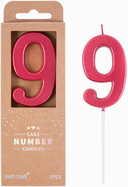 PHD CAKE 2.76 Inch Modern Gold 2 Number Birthday Candles, Gold Number Candles, Cake Number Candles, Party Celebration