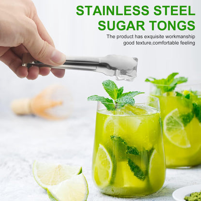 Serving Tongs,Buffet Tongs, ACAUTO Stainless Steel Food Tong Serving Tong Small Serving Tongs Stainless Steel Mini Appetizer Tongs, Set of 6 (5 Inch(12 Pack))