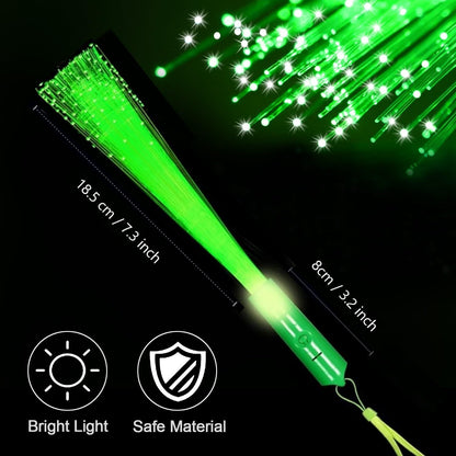 12 Pack Blue Glow Fiber Optic Wands Bulk Light Up Wand Glow Sticks with 3 Light Modes for Mardi Gras Carnival 4th of July Halloween Bar Concert Birthday Party Favors