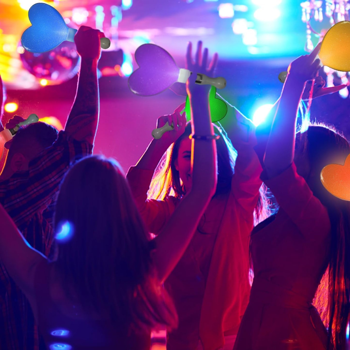 M.best 24Pcs Glow Sticks Party Packs, Glow in The Dark Party Supplies, LED Light Up Wands Sticks Party Favors for Wedding, Raves, Concert, Camping, New Year, Carnival, Halloween