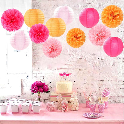 Champagne-Gold Beige Fall Boho Birthday Party-Decorations - 21pcs Autumn Neutral Retro Happy Banner,Girl One Sweet Peach Paper Streamers Lanterns,Tissue Pom Poms Fan,Rustic Backdrop Decor Huglony
