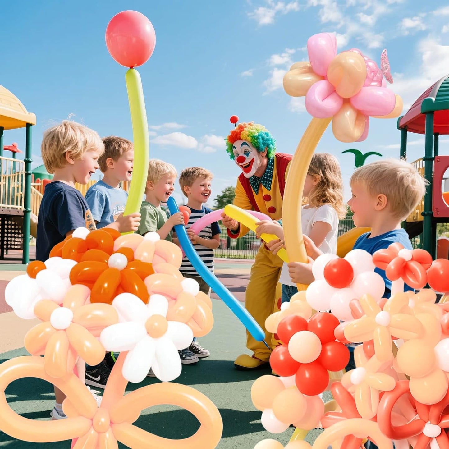 260 Balloons Clear, Thickening Long Balloons for Tying Arch, Twisting Latex Animals Magic Modeling Skinny Birthday Balloon for Kid‘s Party Wedding Decoartion Supply 100pcs