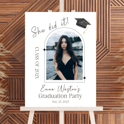 Personalized 2026 Graduation Party Welcome Sign, Minimalist Grads Decor, Class of 2026 Graduation Party Poster, Custom Graduation Party Sign, Congrats Grad Decorations Design 2