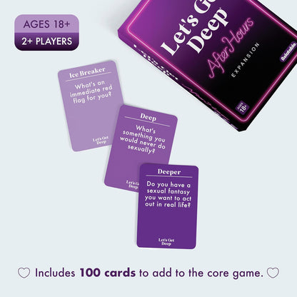 Let's Get Deep: Friends Edition by Relatable, Fun Group Card Game, Easy Adult Game for Game Night, Perfect for Party Games with Friends, Includes 400 Question Cards, Three Increasingly Personal Levels
