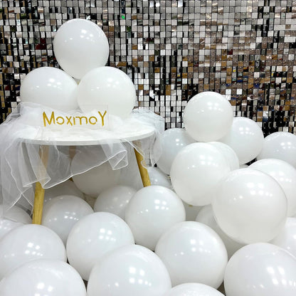 Party Balloons 12inch 50 Pcs Latex Confetti Balloons Birthday Balloons Party Decoration Wedding Baby Shower Christmas Party-Confetti Silver