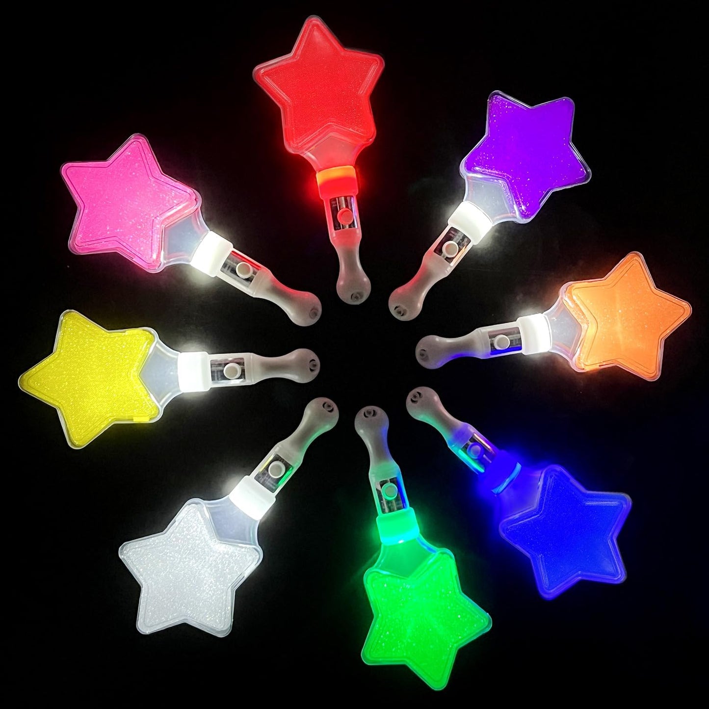 M.best 24Pcs Glow Sticks Party Packs, Glow in The Dark Party Supplies, LED Light Up Wands Sticks Party Favors for Wedding, Raves, Concert, Camping, New Year, Carnival, Halloween