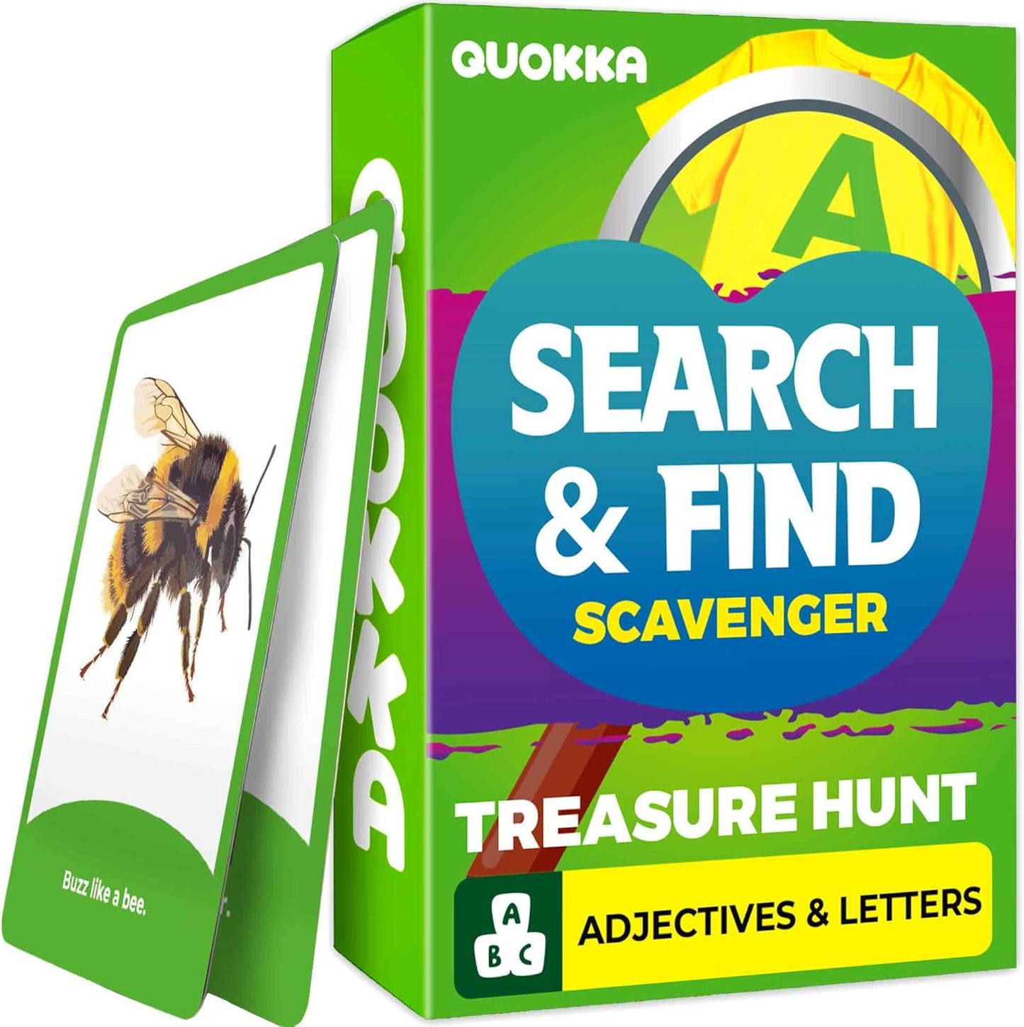 QUOKKA Scavenger Hunt Cards for Toddlers and Kids Ages 4-8 - Indoor Search and Find Activities for Kids Ages 6-8 - Educational Party Games for 3-6 Year Olds