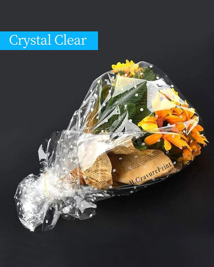 JOYIT 100 ft Clear Cellophane Wrap Roll (31.5 in x 100 ft) - 3 Mil Thicken Cellophane Roll,Cellophane Bags Large,Wrapping Paper for Flower Gift Baskets Wrap (31.5" fold into 16")