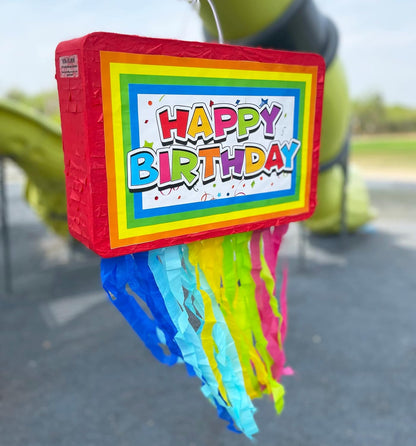 Jergrim Blue Monster Truck Piñata, Small 4 Piece Set, perfect for Kids Birthday Parties, Race Car Party Supplies fits piñata candy and party favors (17”X11”) Durable!