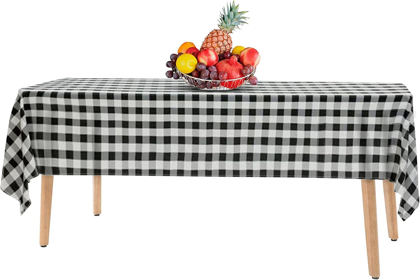14 Pack Black 54 x 108 in. Rectangle Disposable Plastic Tablecloths - Smooth Decorative Covers for Parties, Weddings