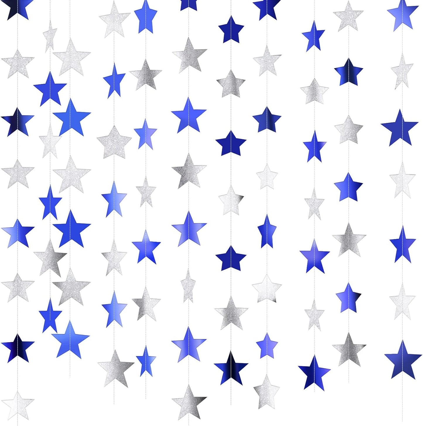 Patelai Glitter Star Garland Banner 2026 Graduation Decor 130 Feet Star Hanging Banner Twinkle Backdrop for Party Birthday Classroom Wedding Supplies(Gold)