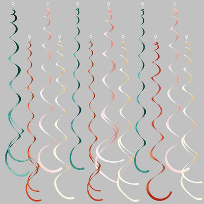 36 Pcs Blue Hanging Swirl Decorations Ombre Royal Blue White Felt Swirl Streamer Spiral Ceiling Garland for Birthday Wedding Baby Shower Graduation Under The Sea Nautical Ahoy Achor Party Supplies