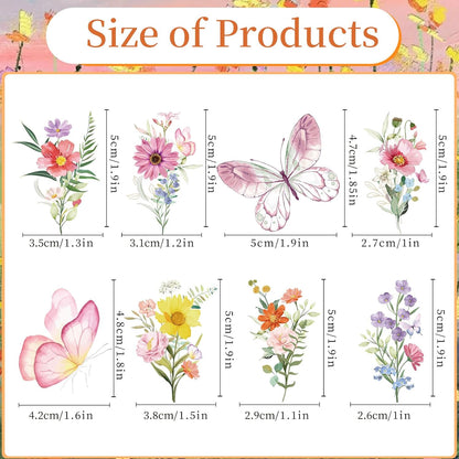 Wildflower Birthday Party Decorations, 36PCS Flower Floral Cupcake Toppers Decoration, Baby in Bloom Baby Shower Cupcake Picks Decor Party Supplies for Gilrs Women