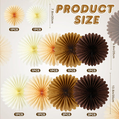 BestoFun 12PCS Paper Fans Hot Pink Party Decorations Tissue Paper Flowers Decorations Paper Fans Party Decorations for Girl Groovy Birthday Baby Shower Wedding Bachelorette Room Wall Hanging Décor