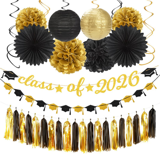 Champagne-Gold Beige Fall Baby-Shower Party-Decorations - 36pcs Welcome Home Banner Sign,Neutral Paper Lanterns,Girl Streamers Garland,Boho Hanging Tissue Pom Poms Flowers Fans Backdrop Decor Burgleda