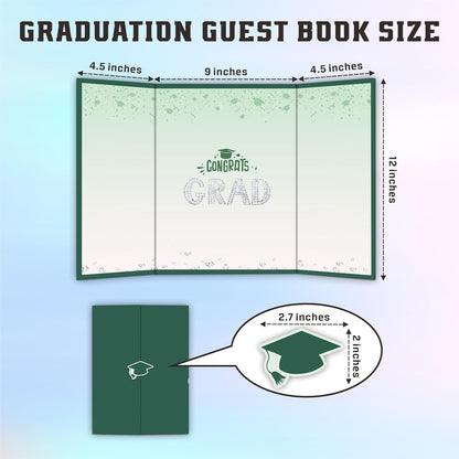 DYIRBIIY 18"X12" Graduation Signature Board - Class of 2026 - Grad Guest Book Alternative for College & High School Students, Congrats Graduate Gift, Party Favors & Decors(Blue) - A10