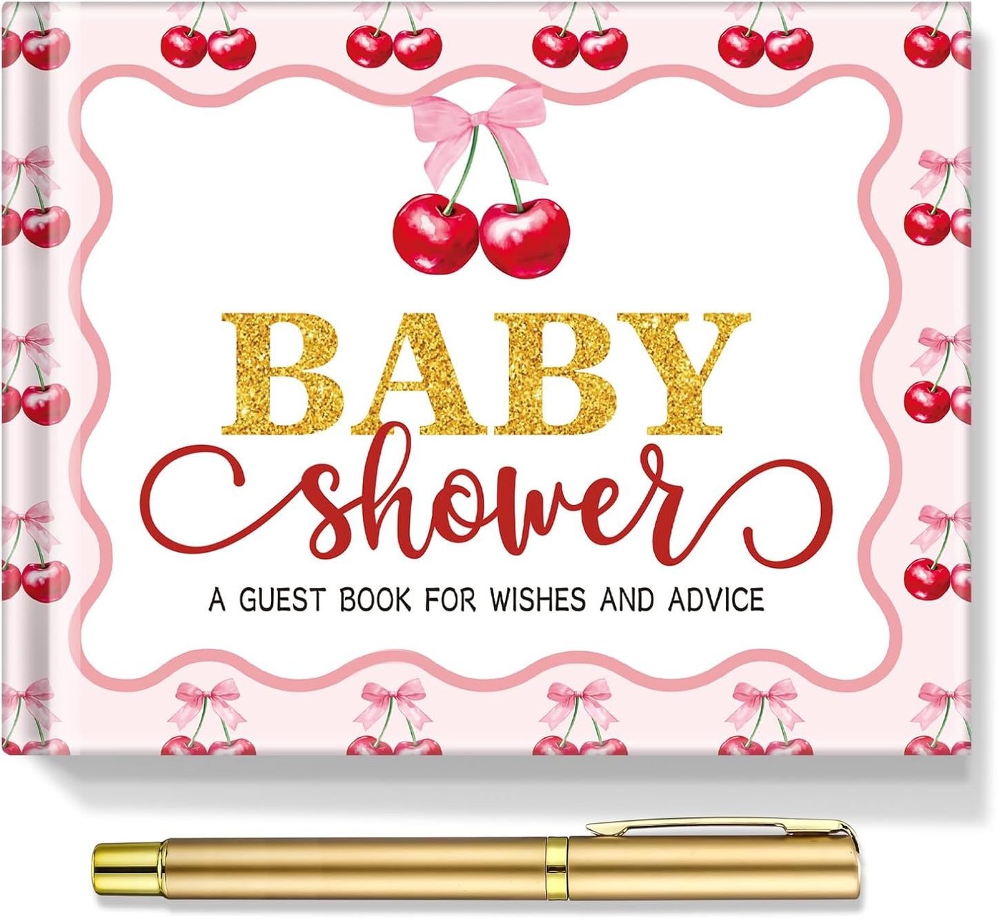 Fuyoooo 27 Pcs Safari Animal Baby Shower Guest Book Set Baby Shower Sign in Guest Floral Book Place Table Cards with Gold Pen Adhesive Photo Corner for Birthday Party