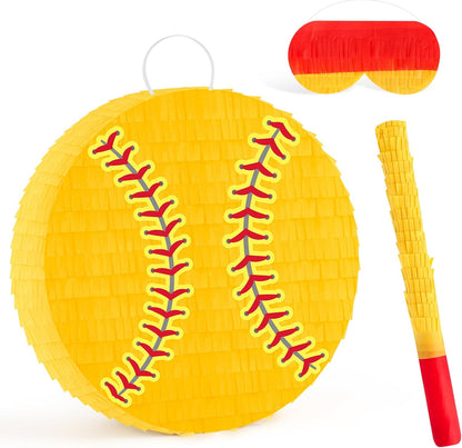 Dinosaur Pinata - Dinosaur Decorations with a Blindfold and Bat for Boys Girls Animal Themed Birthday Party Kids Classroom Game Decorations Supplies (15.7 x 11.4 x 3.1 Inches)