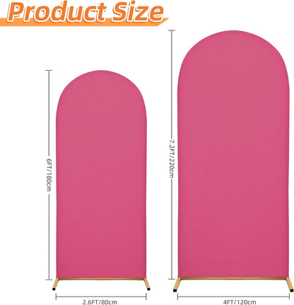 3-Piece Arch Cover Bundle – 7.2FT, 6.6FT & 6FT Stretch Spandex Backdrop Set – Wedding, Birthday & Photo Booth Arch Covers for Every Event