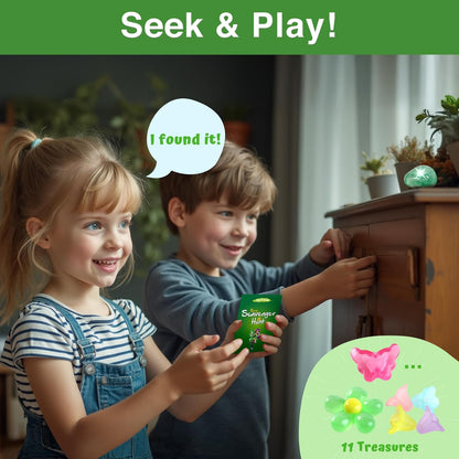 EDUMAN Flower Fairy Scavenger Hunt Dig Kit - Treasure Dig Kit Arts & Crafts, STEM Educational Toy with Clue Cards, Gemstone Dig Kits & DIY Jewelry Making Kits for Kids 6+ - Ideal Gift for Girls