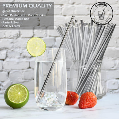 Black Paper Straws 1000 Count - 7.75" x 0.24", 100% Biodegradable & Compostable, Disposable Drinking Straws Bulk - Cocktail, Bars, Restaurants
