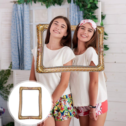 TENDYCOCO Inflatable Photo Frame Prop 26.37X18.11In Lightweight Selfie Picture Frame for Parties Weddings Festivals Portable Photo Booth Accessory