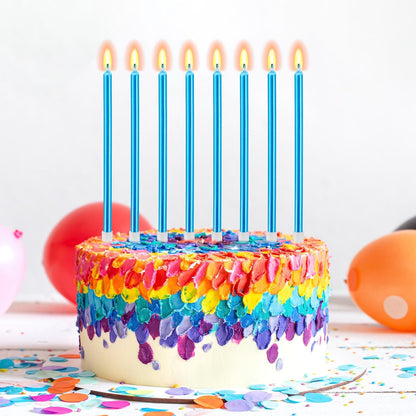 BEAN LIEVE 30-Count Champagne Gold Long Thin Metallic Birthday Candles, Cake Candles, Birthday Parties, Wedding Decorations, Party Candles, Cake Decorations