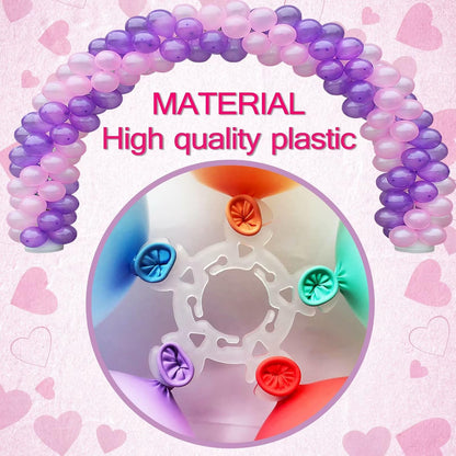 80 Balloon Clips and 100 Dots Glue Points and a Tie, Connector, for wedding, parties, etc. Arch tool