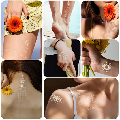 252+ PCS Glow Unicorn Princess Temporary Tattoo for Kids, 36 Sheets Rainbow Castle Candy Star Prince Fake Tattoos Sticker for Girls Boys, Luminous Birthday Magic Fairy Theme Party Favors Decoration