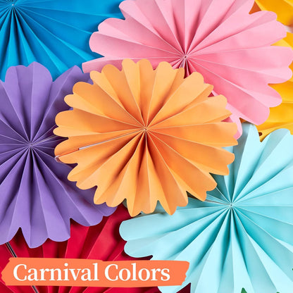 Easy Joy Paper Leaves Decorations for Wall Paper Fans Classroom Decoration Leaves Backdrop Decor Wall Decor,Set of 9