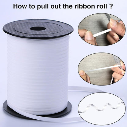 Metallic Shiny Curling Ribbon，500 Yard，1/5" for Crafts,Gift Wrapping, Balloon String, Baby Shower, Parties & Festivals, Florist Flowers (Silver)