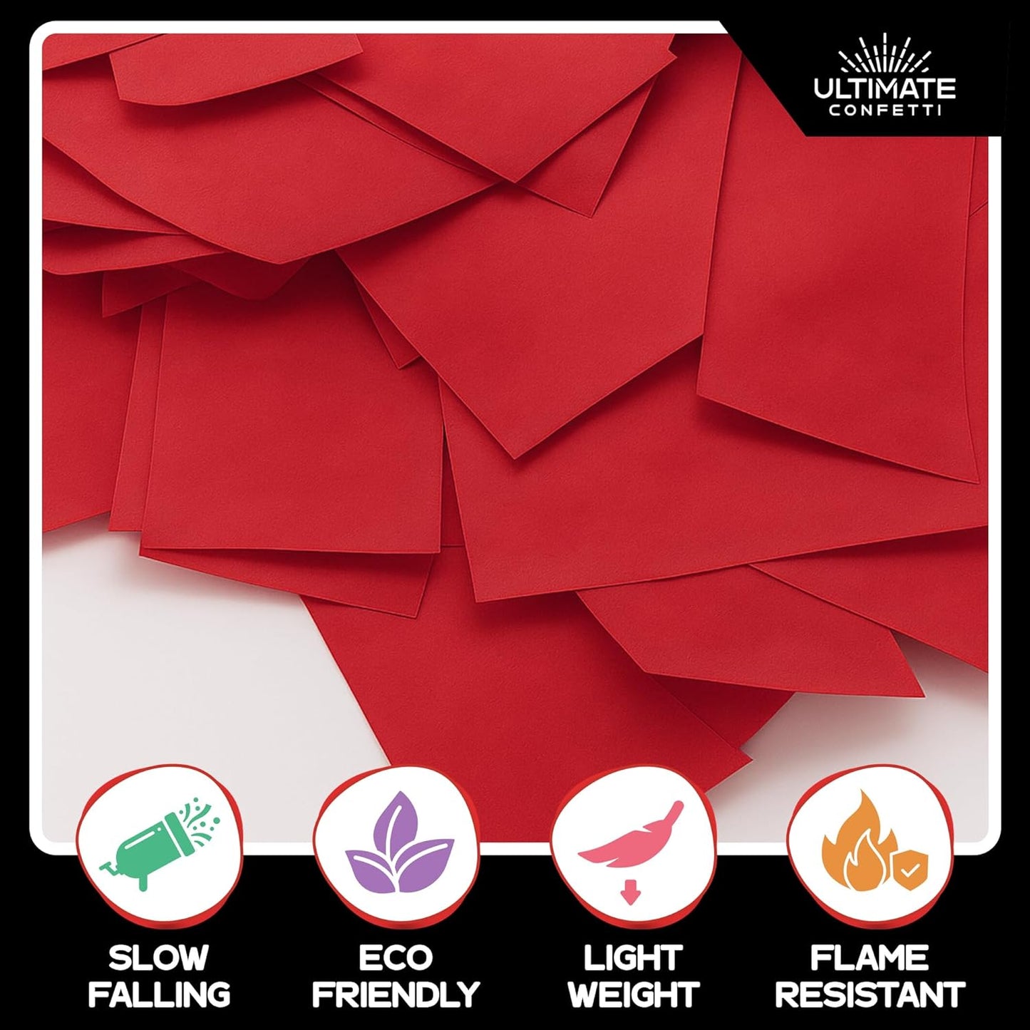 Ultimate Confetti, Multicolor Biodegradable Confetti - Rectangular Fluttering Tissue Paper Confetti for Cannon and Launcher use - Best for Holidays, Birthday, Wedding, and Parties - 1 lb, 16 oz