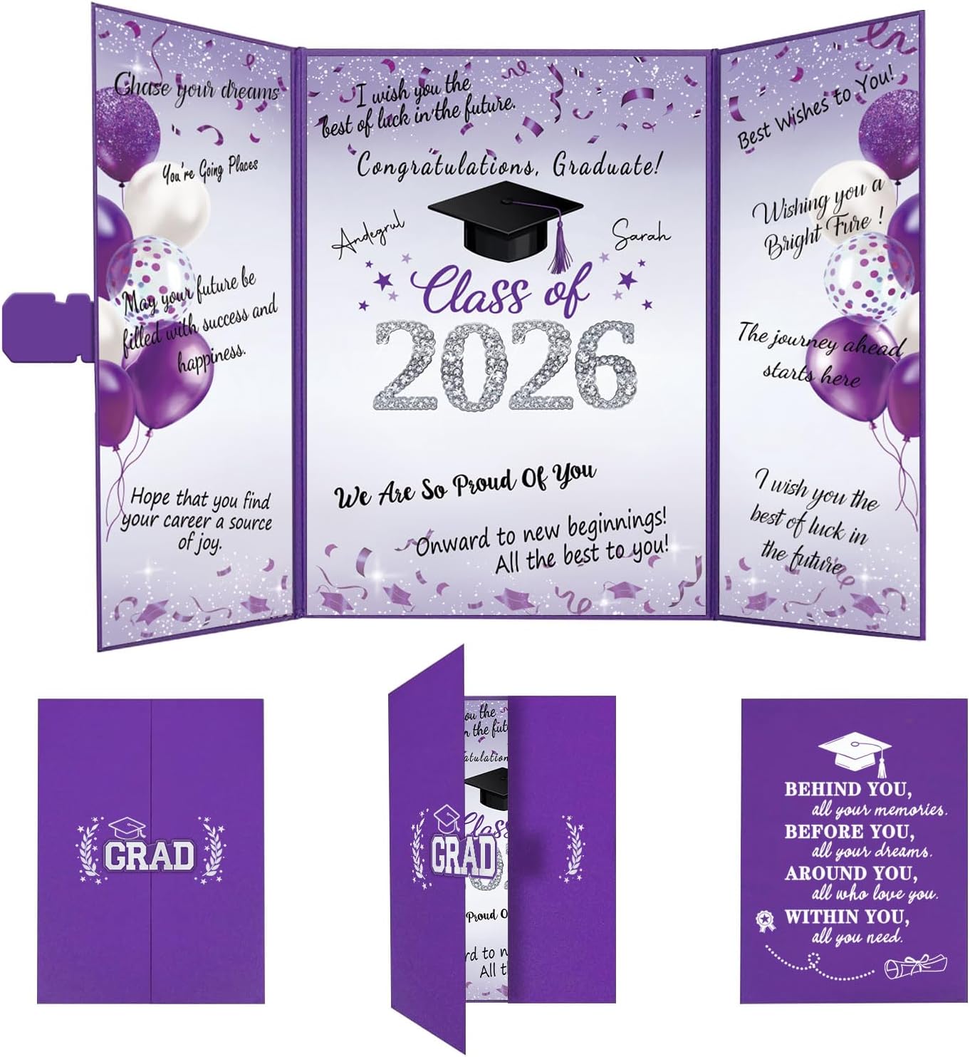 QIYANPAX Graduation Guest Book 2026, Blue and Gold Graduation Decorations Class of 2026, Graduation Signature Book, Congrats Grad Guest Book Alternative, Unique Graduation Gifts