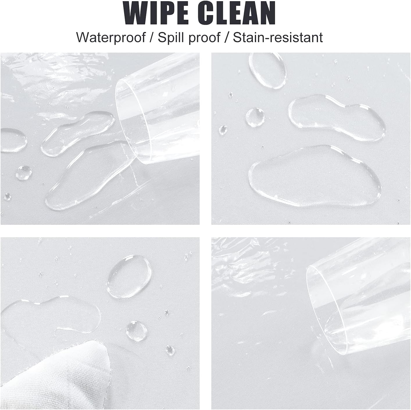 sancua Clear Plastic 100% Waterproof Tablecloth - 54 x 78 Inch - Vinyl PVC Rectangle Table Cloth Protector Oil Spill Proof Wipe Clean Table Cover for Dining Tables, Parties & Camping, Crystal Clear
