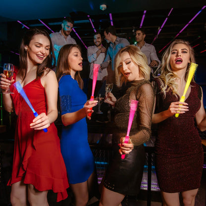 24 Pack Red Glow Fiber Optic Wands Bulk Huge Light up Wand Glow Sticks 14.2 Inch with 3 Light Modes for Christmas Valentine's Day 4th of July Concerts Clubs