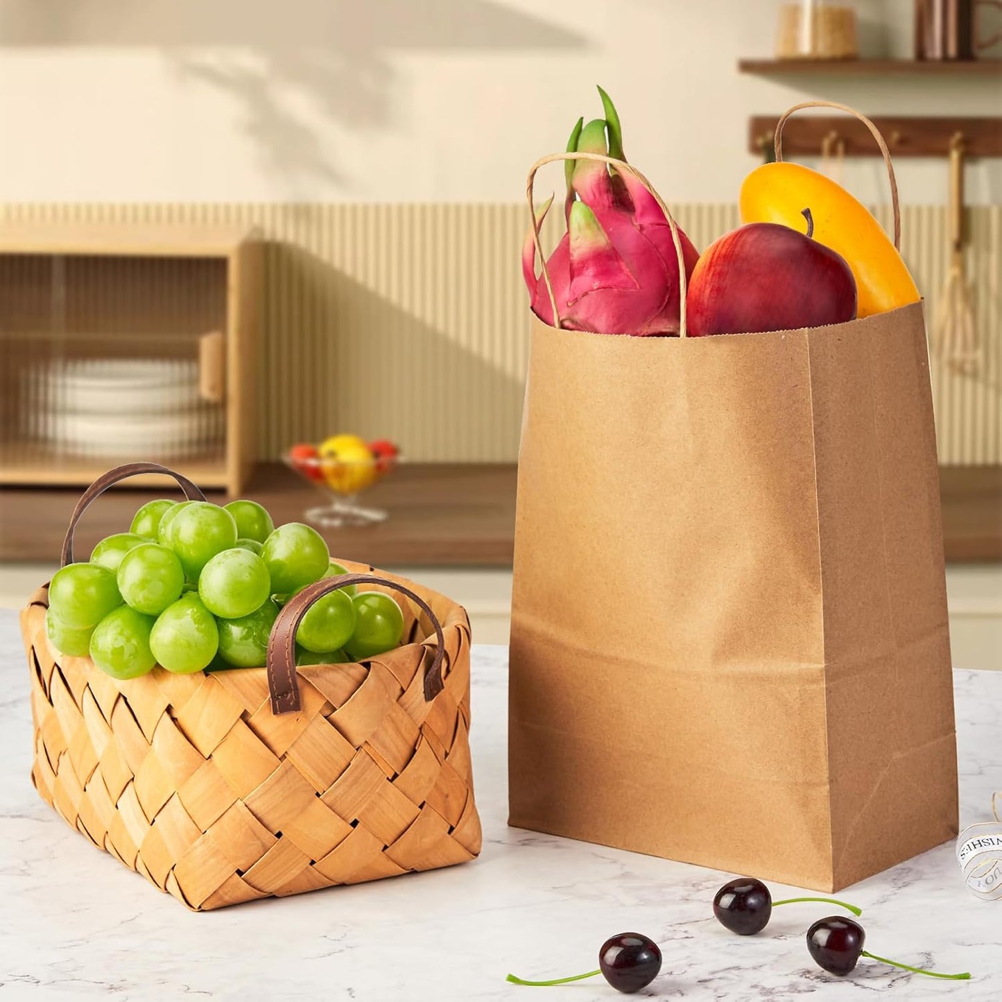 YEEHAW 24 Pack Small Gift Bags 5.8"×3.2"×8.25" Kraft Paper Bags with Handles, Party Favor Bags Bulk for Kids Birthday, Baby Shower, Crafts, Wedding, Party (6 Colors)