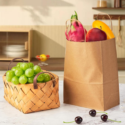 YEEHAW 24 Pack Small Gift Bags 5.8"×3.2"×8.25" Kraft Paper Bags with Handles, Party Favor Bags Bulk for Kids Birthday, Baby Shower, Crafts, Wedding, Party (6 Colors)