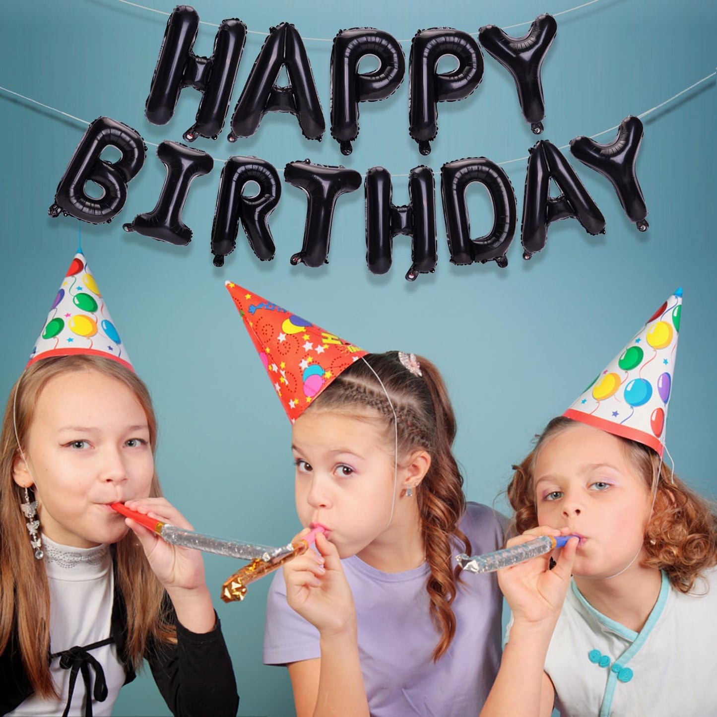 PIGETALE Happy Birthday Banner, 16 Inch Mylar Foil Letters Sign Bunting Happy Birthday Balloon Letters Balloons Reusable Ecofriendly Material for Girls Boys Kids Women Men (Hot Pink)
