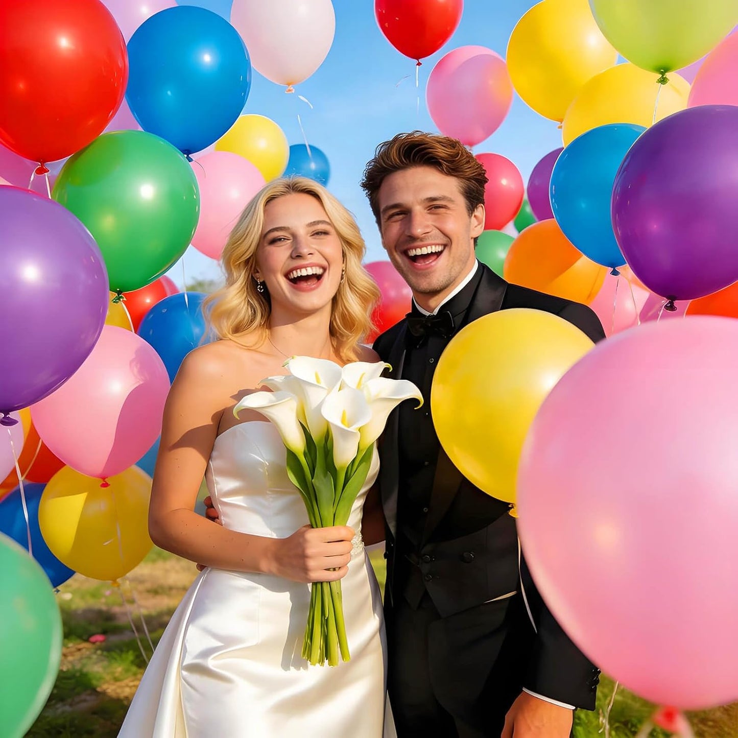 110pcs Black Balloon 12 inch, Black Latex Balloons for Birthday Party Baby Shower Wedding(with 2 Ribbons). - Colors A