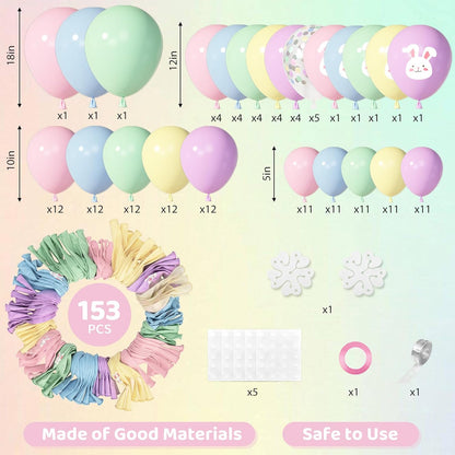 Amandir 153pcs Pink Purple Balloon Garland Arch Kit, Different Sizes 18 12 10 5 inch Pink Purple Red Latex Metallic Confetti Purple Balloons for Girl Women Birthday Bridal Baby Shower Party Decoration