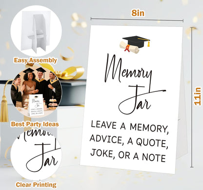 Graduation Tabletop Sign, Guestbook Sign, Include One 8×11 Signs with Holder, Graduation Party Signs for Class of 2026, High School College Grad Decoration - QF02