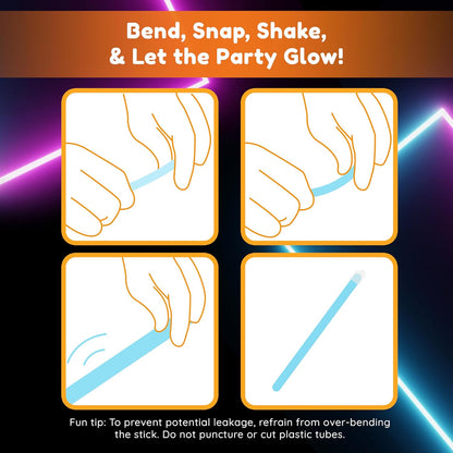 Glow Fever Glow Sticks 50pk Premium Glow In The Dark Light Up with Lanyards, For Party Supplies, Party Favors, Birthday, Halloween, Super Bright, Lasts Up to 12 hrs