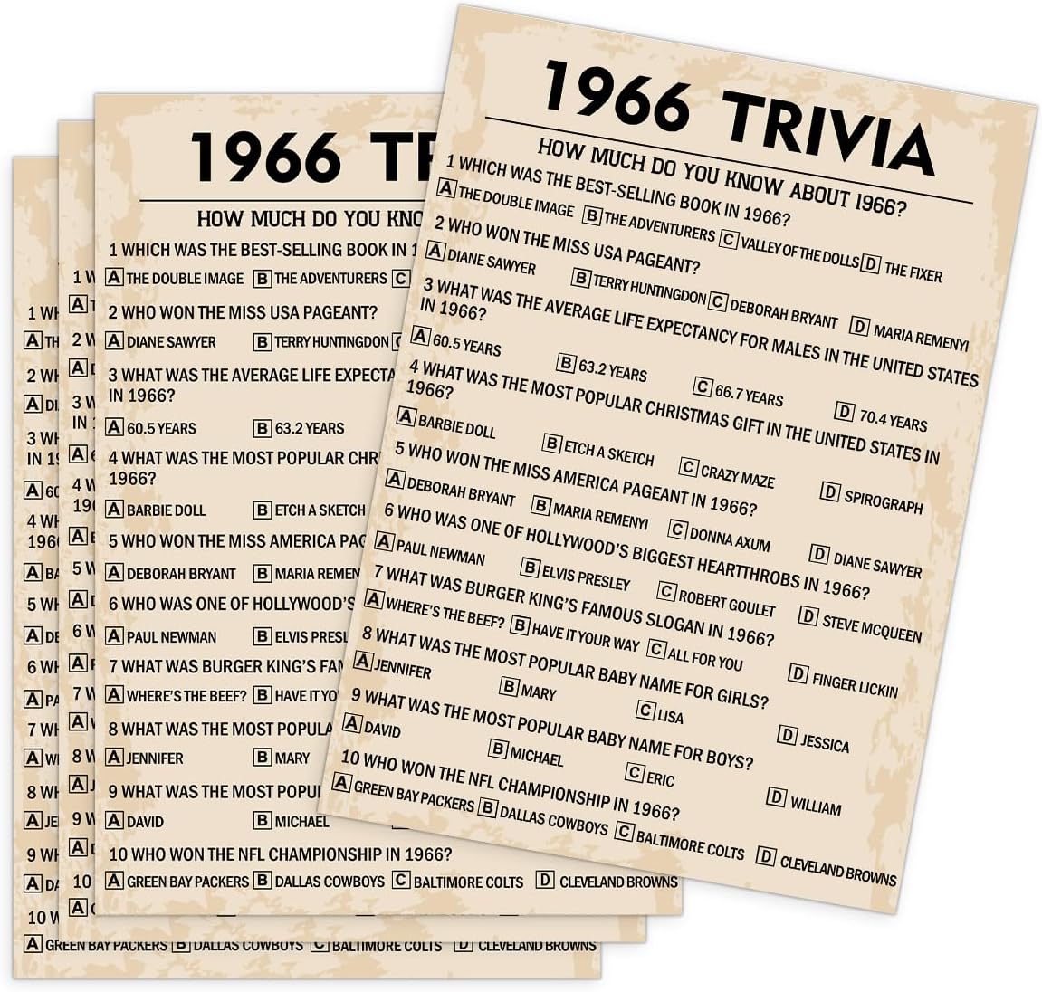 QUPT 40th Birthday Party Games, Movies in 1986 Games, Birthday Party Supplies for Adults, Fun 1986s Party Game，Pack of 30 Cards