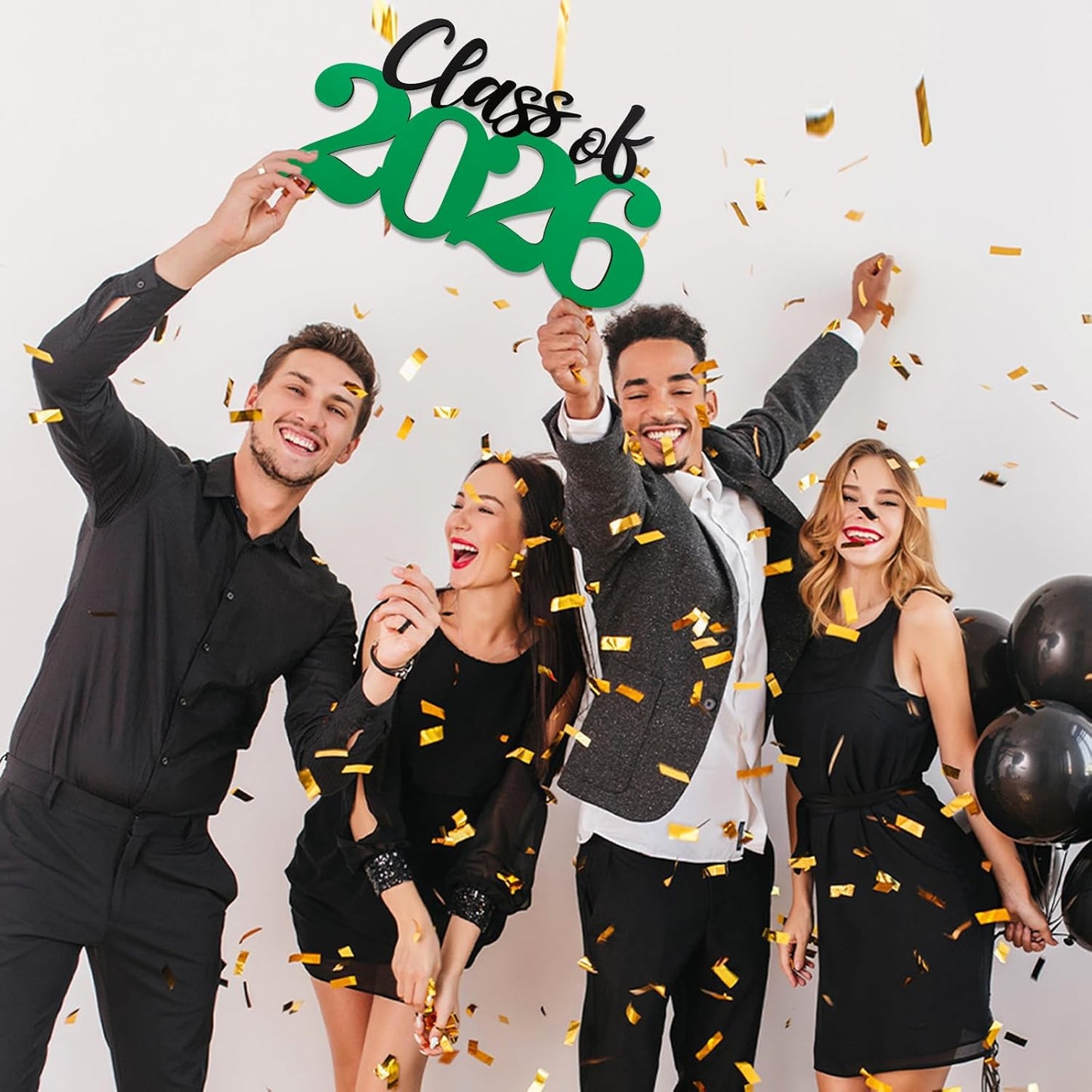 Class of 2026 Wooden Sign Graduation Party Decorations 2026 White Graduation Photo Booth Prop Senior2026 Sign for High School College Party